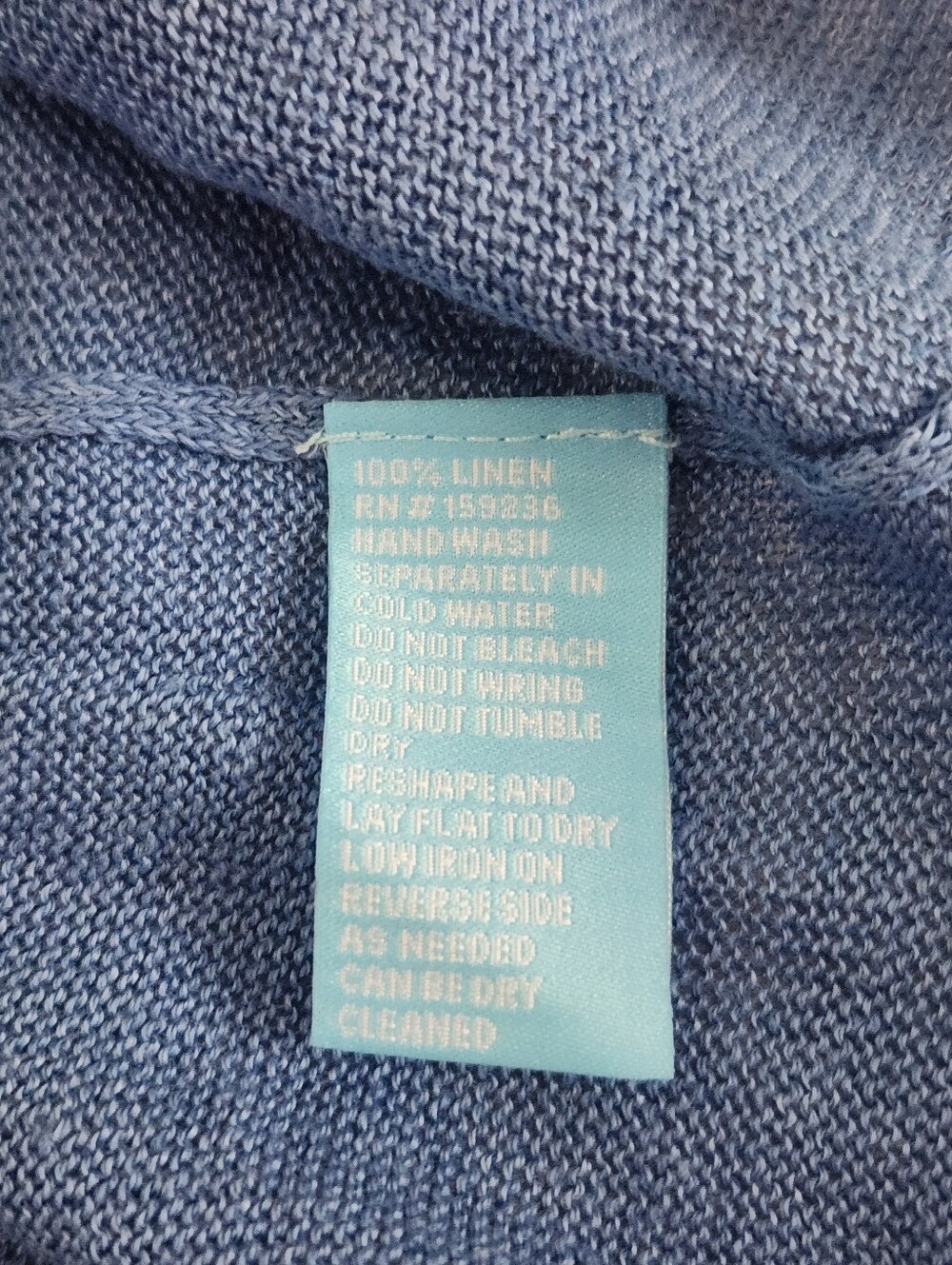J. MCLAUGHLIN linen Sweater Top Blue Knit Size M - Picture 3 of 8